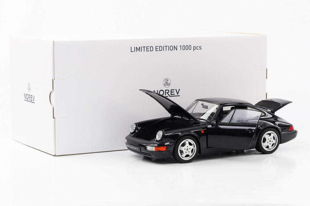 1:18 Porsche 911 964 Carrera 4 blue metallic 1990 Norev limited