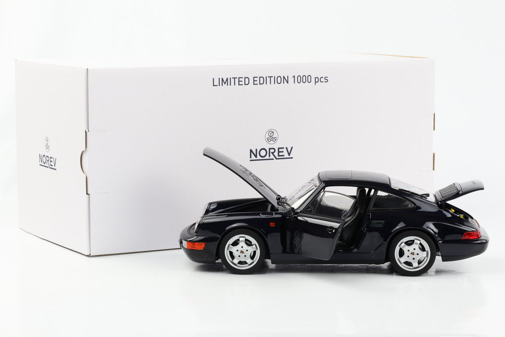 1:18 Porsche 911 964 Carrera 4 blue metallic 1990 Norev limited
