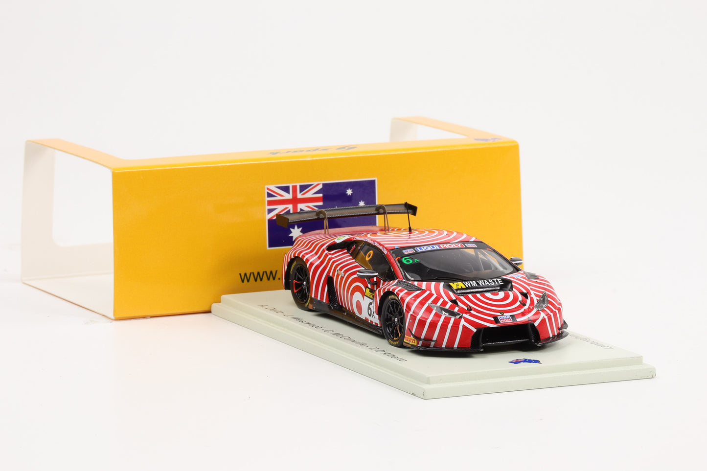 1:43 Spark Lamborghini Huracan GT3 Wall Racing #6A 12h Bathurst 2019 AS056