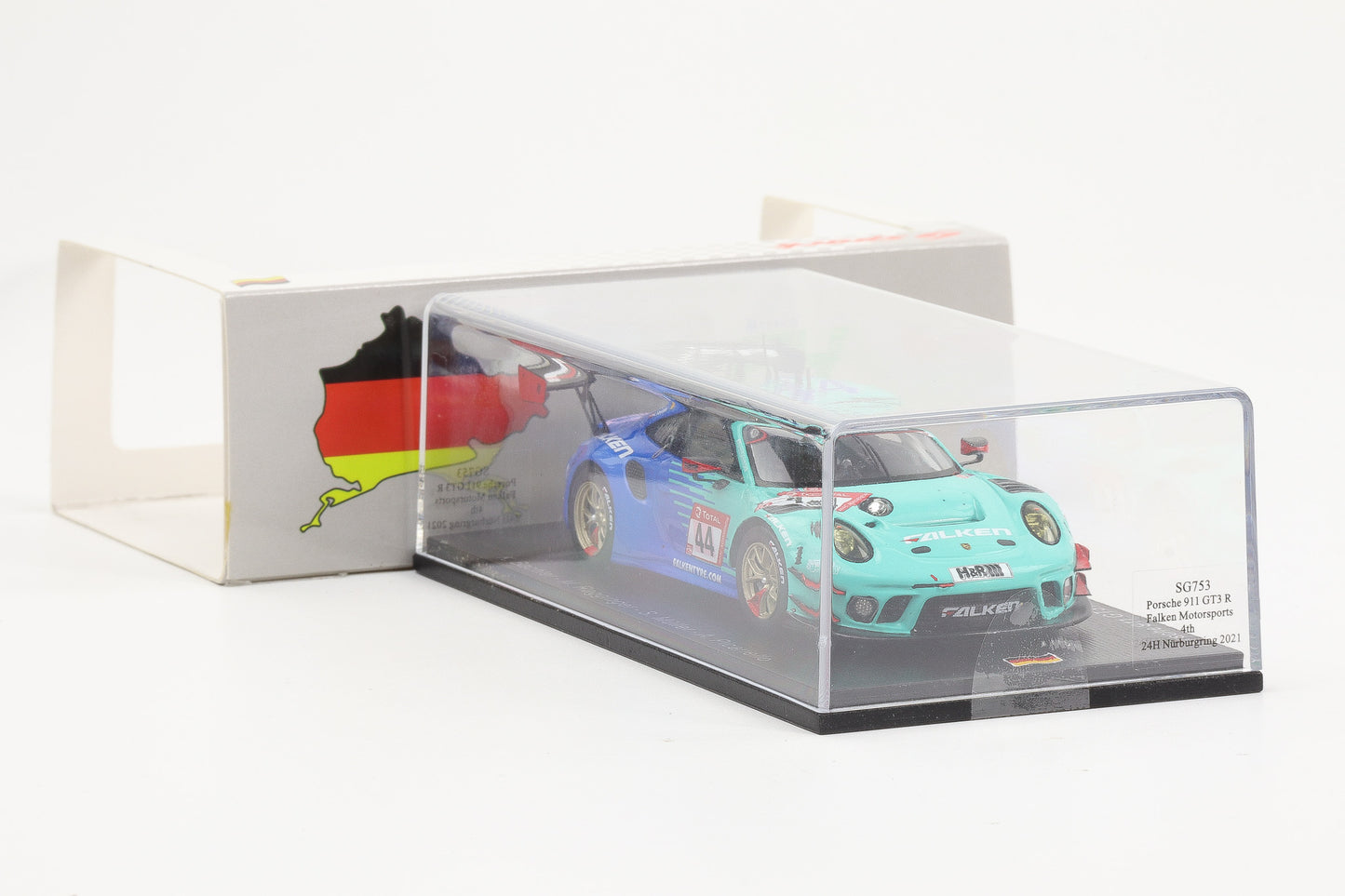 1:43 Spark Porsche 911 GT3 R Falken Motorsports #44 4th 24h Nürburgring 2021 SG753