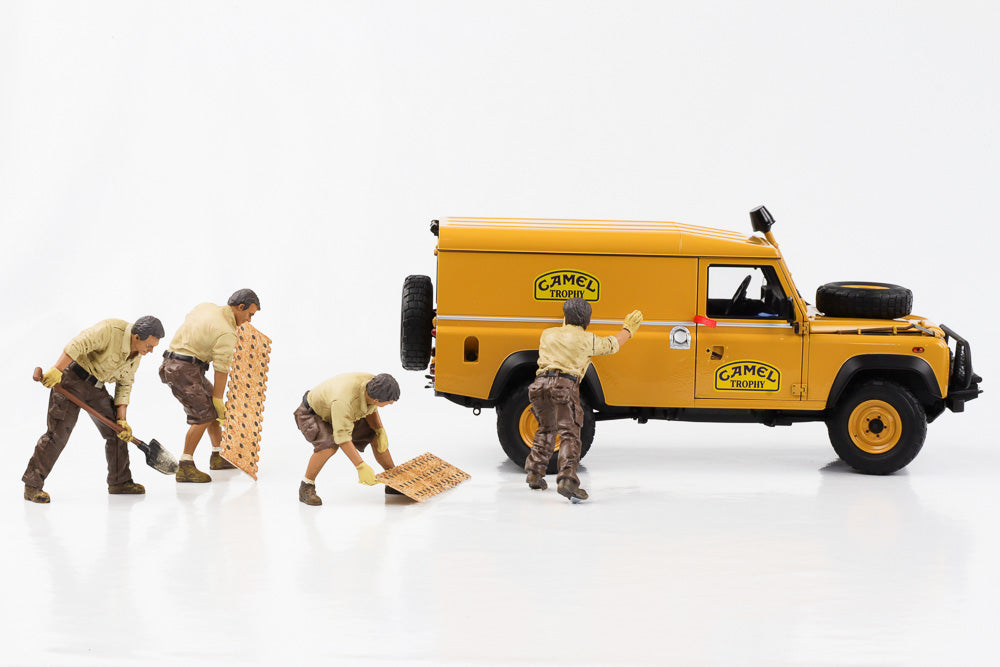 1:18 Figur Mechaniker Crew 4x4 Offroad Camel Trophy #1 - #8 Figuren American Diorama
