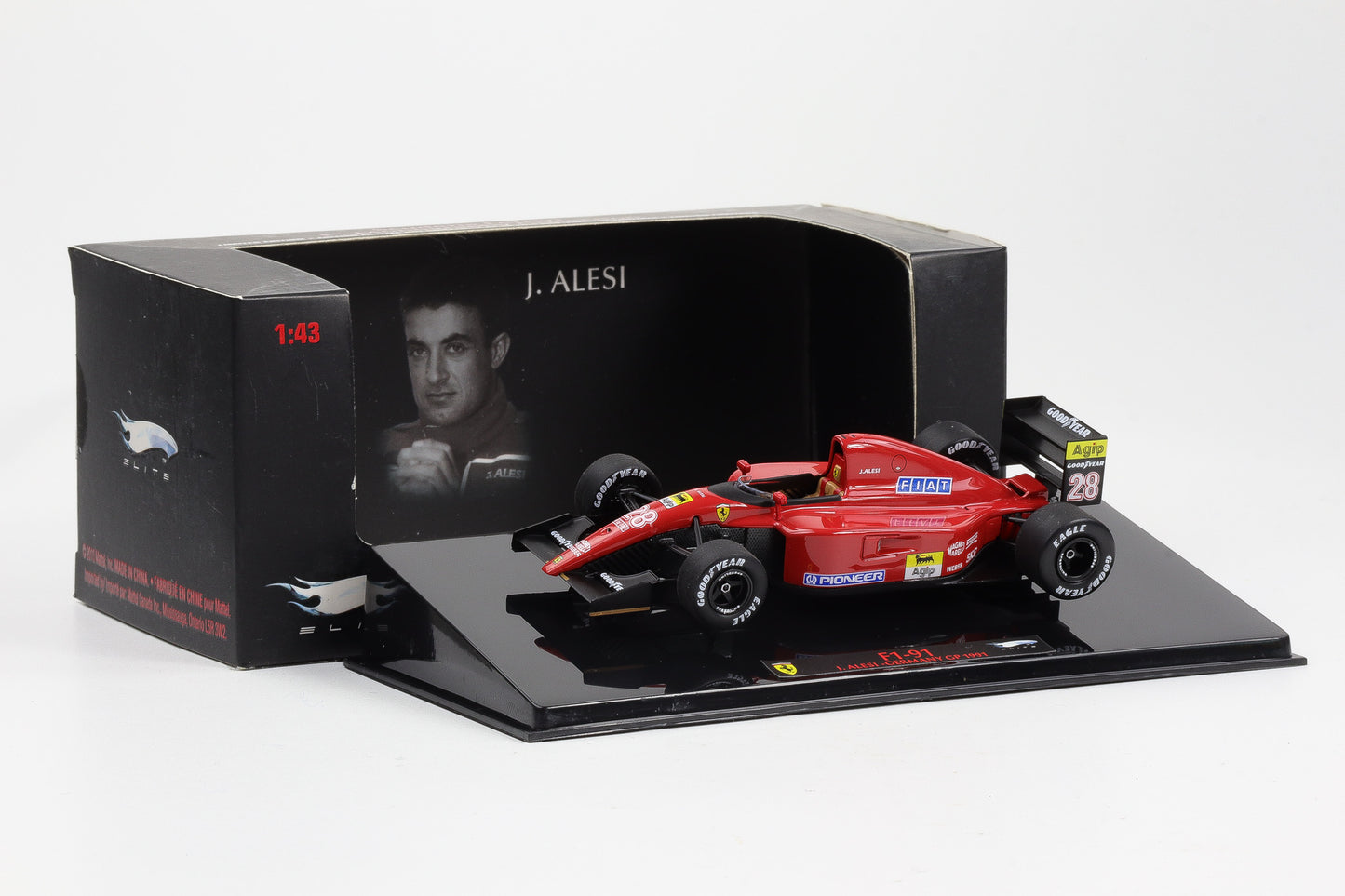 1:43 Hot Wheels Elite Ferrari F1-91 Alesi #28 Germany GP 1991 Formel 1 T6282