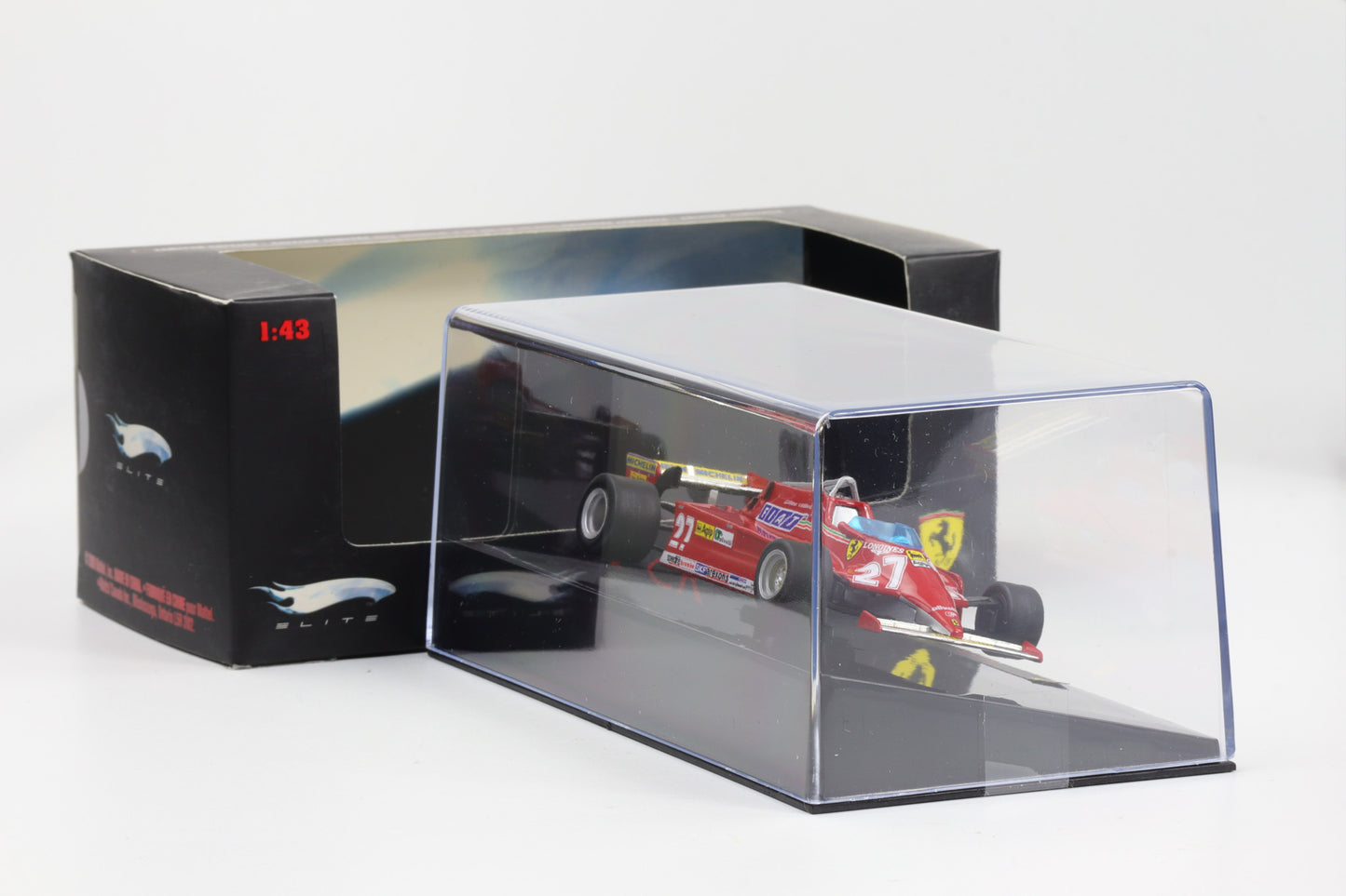 1:43 Hot Wheels Elite Ferrari 126 CK 1981 Villeneuve #27 Formel 1 P9945