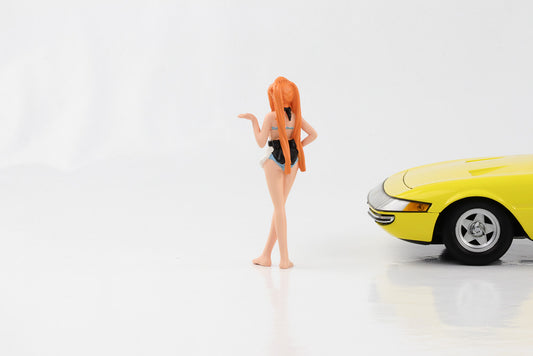 1:18 Figur Cosplay Anime Manga Mädchen orangene Haare Zimmermädchen American Diorama 2