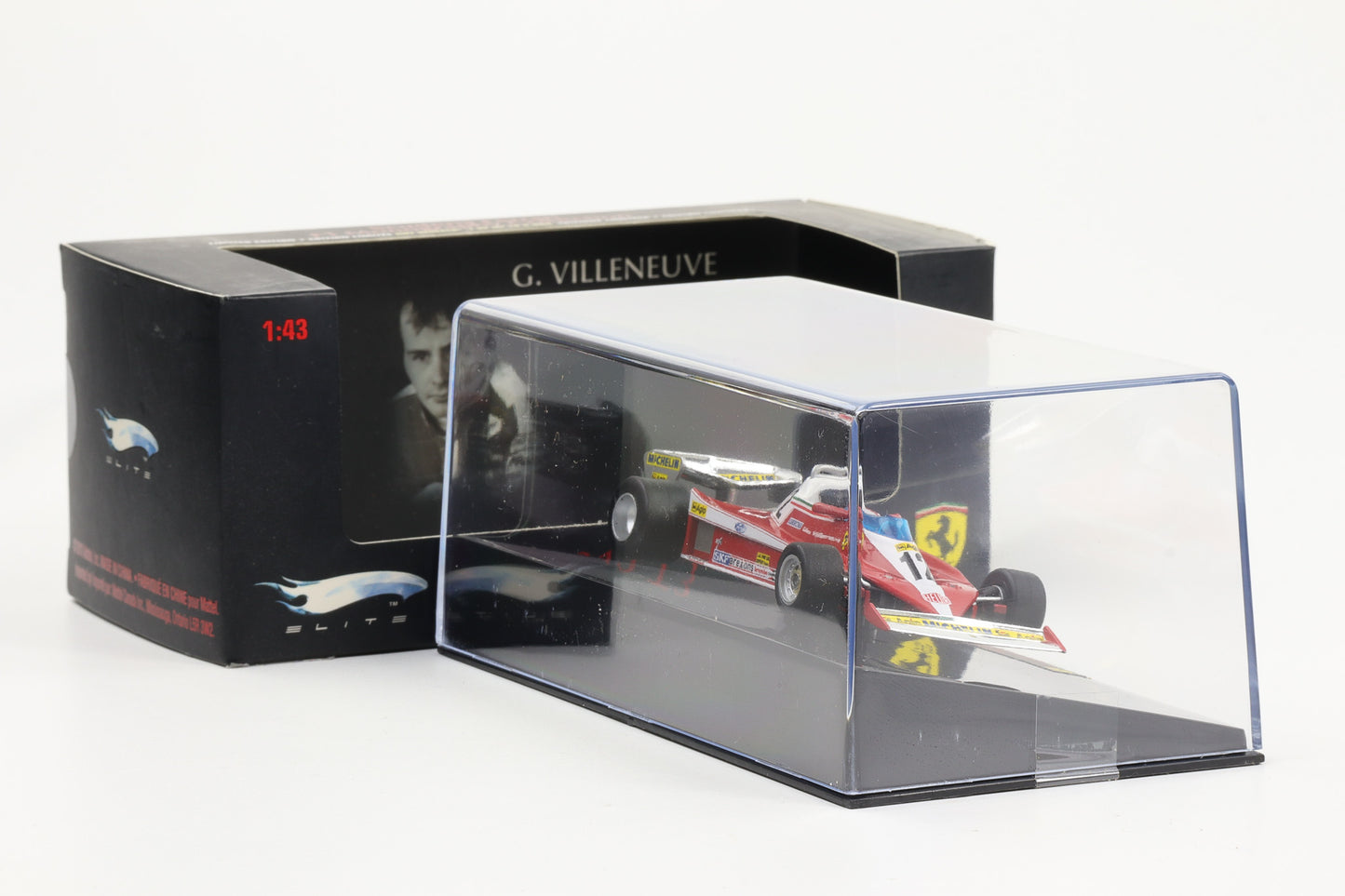 1:43 Hot Wheels Elite Ferrari 312 T3 G. Villeneuve #12 Canada GP 1978 Formel 1 T6272