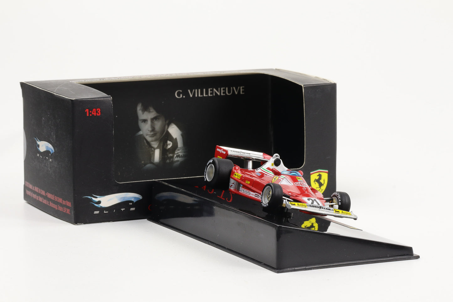 1:43 Hot Wheels Elite Ferrari 312 T2 Villeneuve #21 Canada GP 1977 Formel 1 T6270