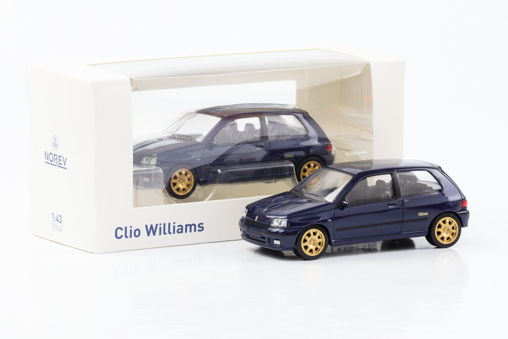 1:43 Renault Clio Williams dark blue gold rims Norev Jet Car