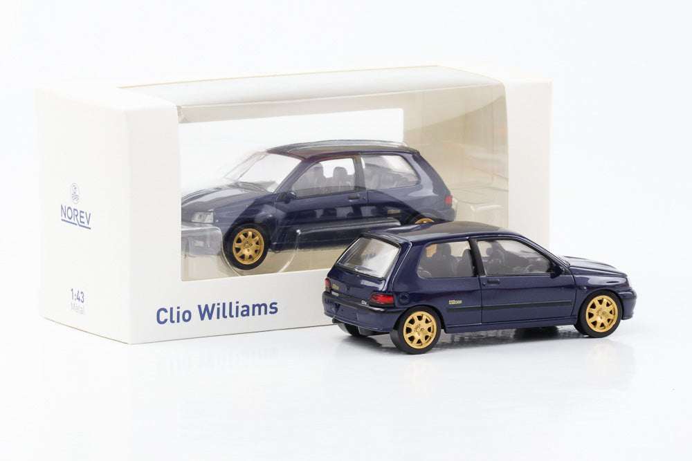 1:43 Renault Clio Williams dark blue gold rims Norev Jet Car