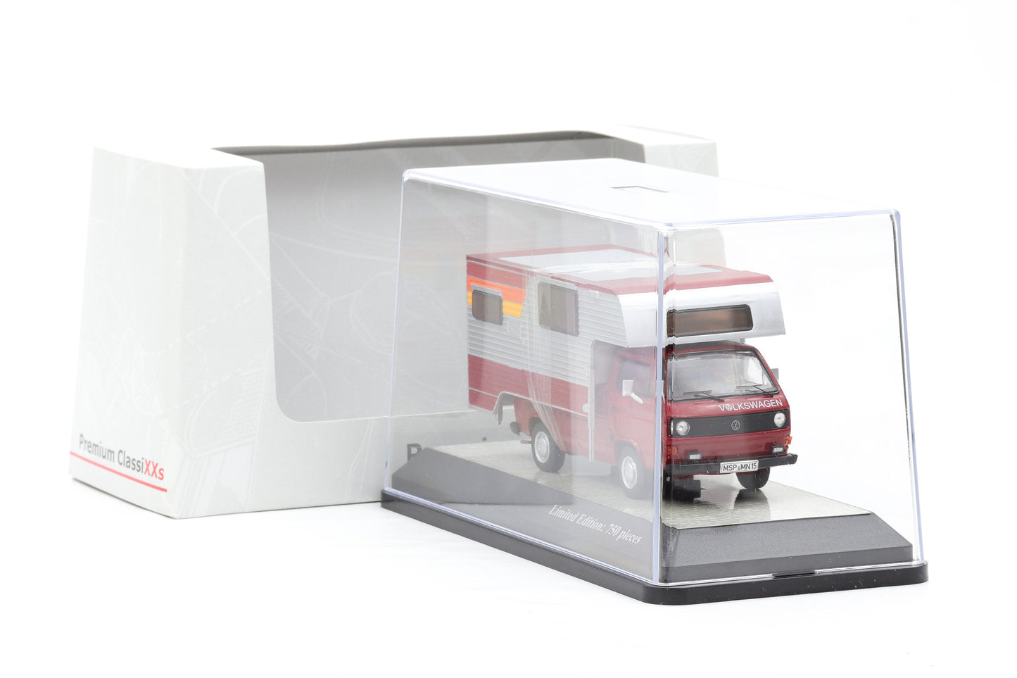 1:43 Premium Classixxs VW T3a Pritschenwagen rot Tischer Camping