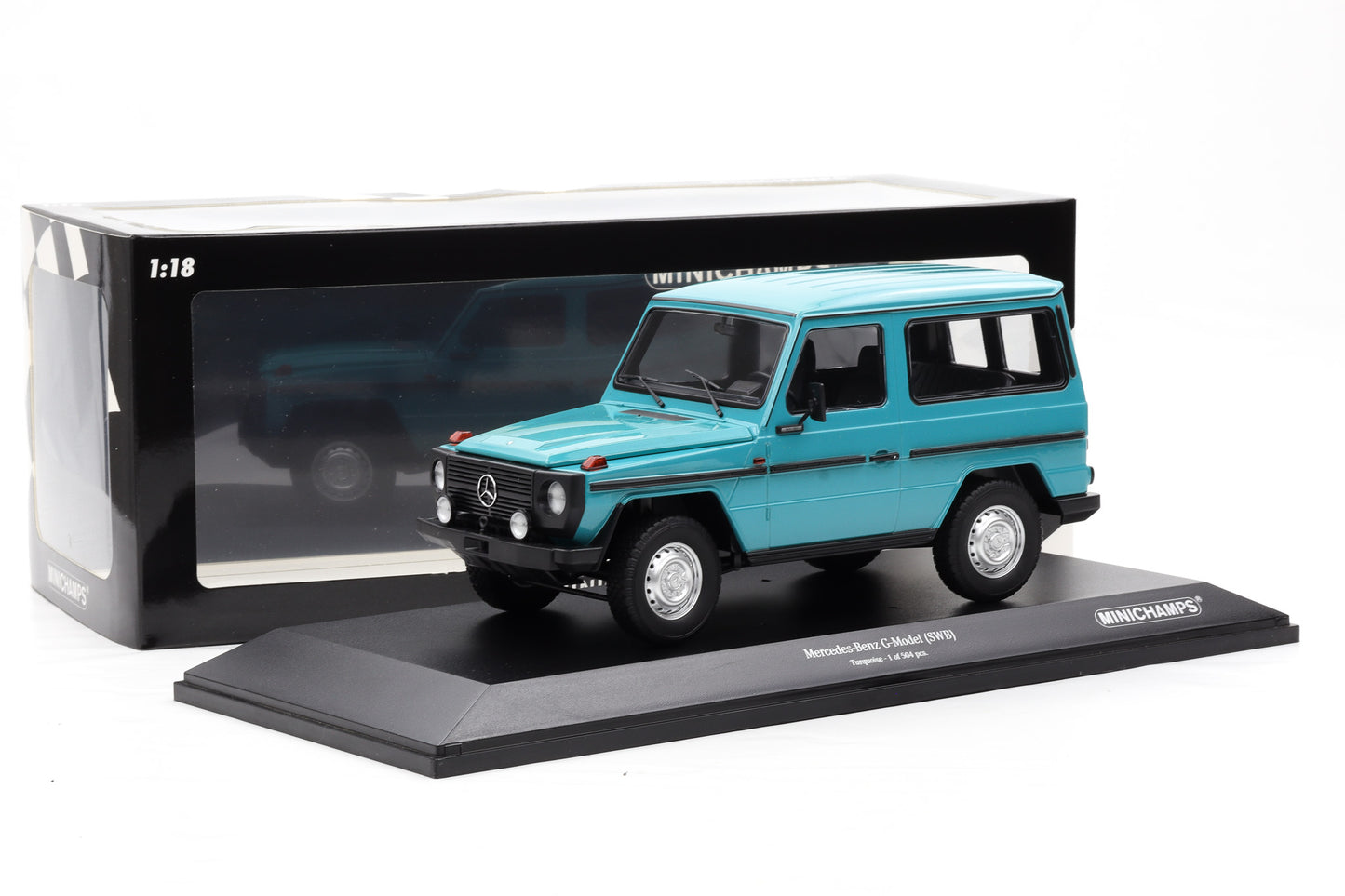 1:18 Minichamps Mercedes G-Modell 300GD SWB W460 G-Klasse turquoise 1980