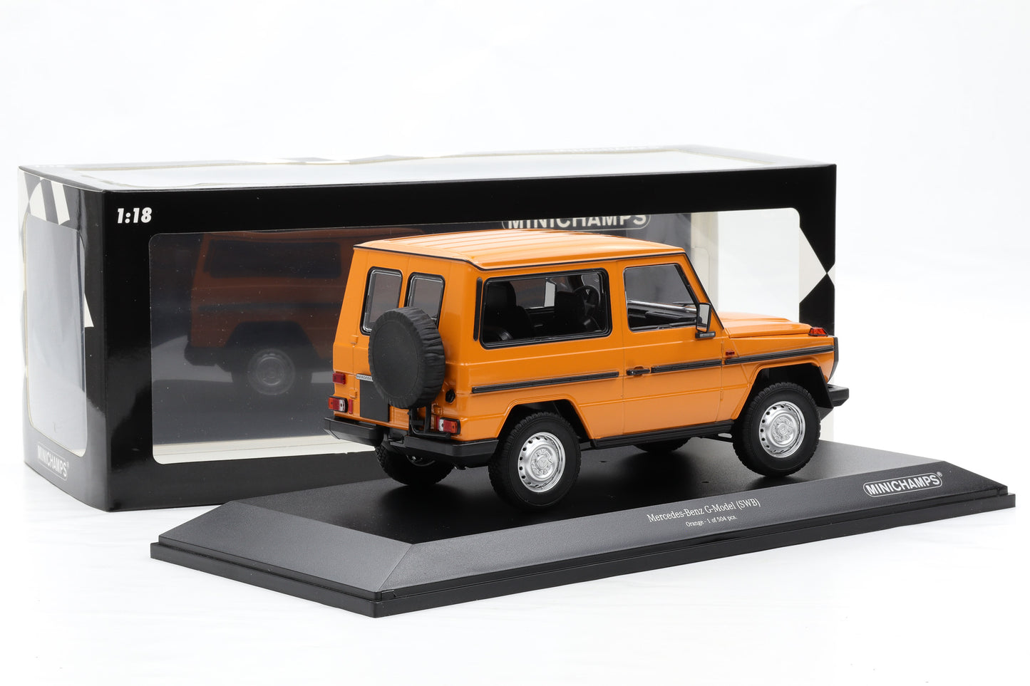 1:18 Minichamps Mercedes G-Klasse 300GD SWB W460 G-Modell orange 1980