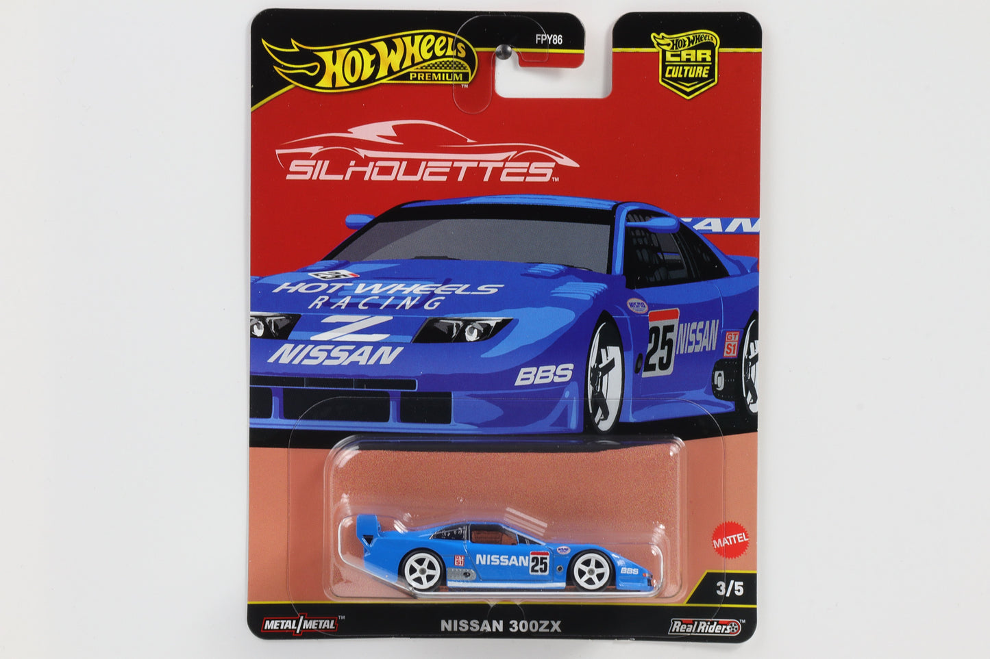 1:64 Hot Wheels Nissan 300ZX #25 blau Silhouettes