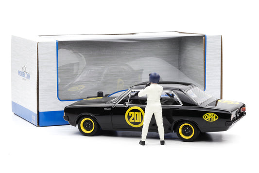 1:18 Opel Rekord C 1900 Schwarze Witwe 1967 + Figur MCG diecast