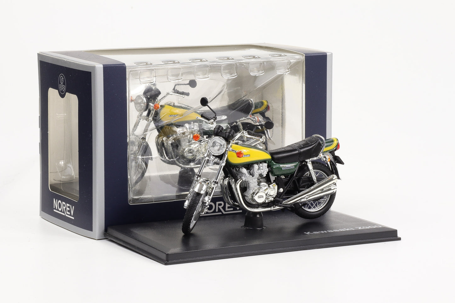 1:18 Kawasaki Z900 gelb 1973 Motorrad Bike Norev 182030