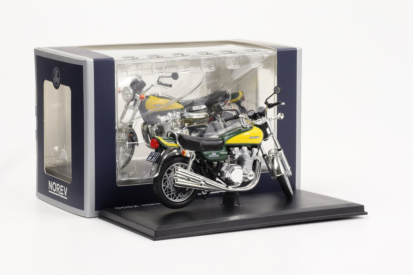 1:18 Kawasaki Z900 gelb 1973 Motorrad Bike Norev 182030