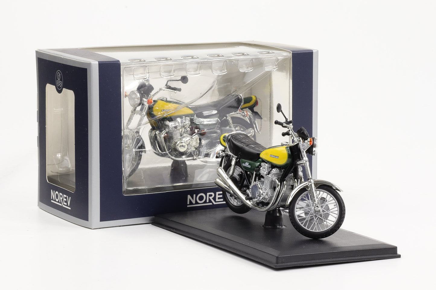 1:18 Kawasaki Z900 gelb 1973 Motorrad Bike Norev 182030