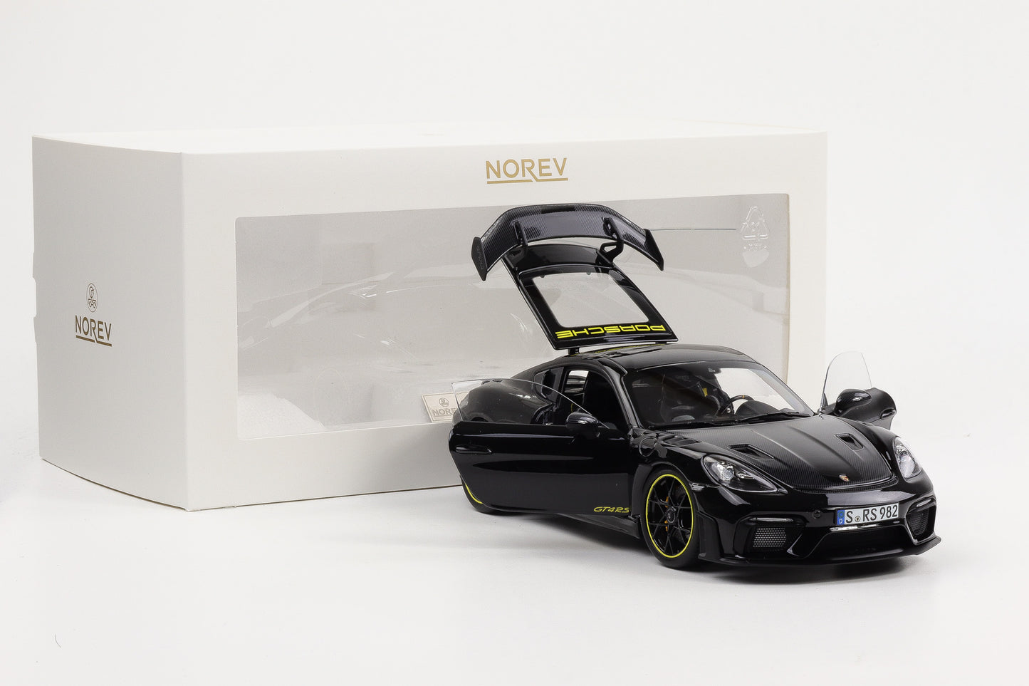 1:18 Norev Porsche 718 Cayman GT4 RS Weissach schwarz 187251 limited