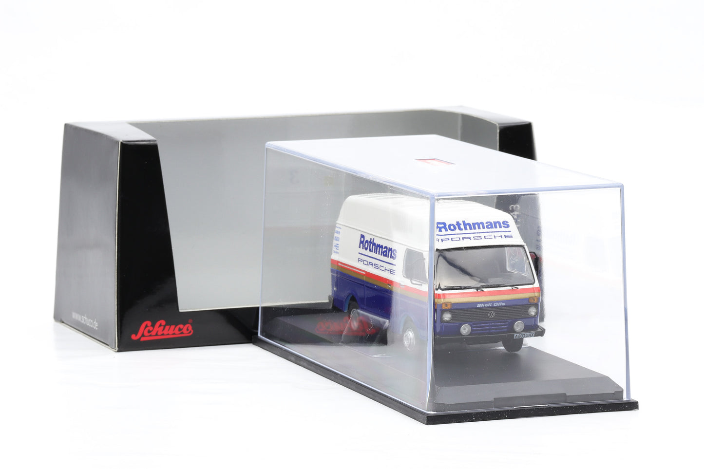 1:43 Schuco VW LT Kasten mit Hochdach Rothmans Porsche 450368300