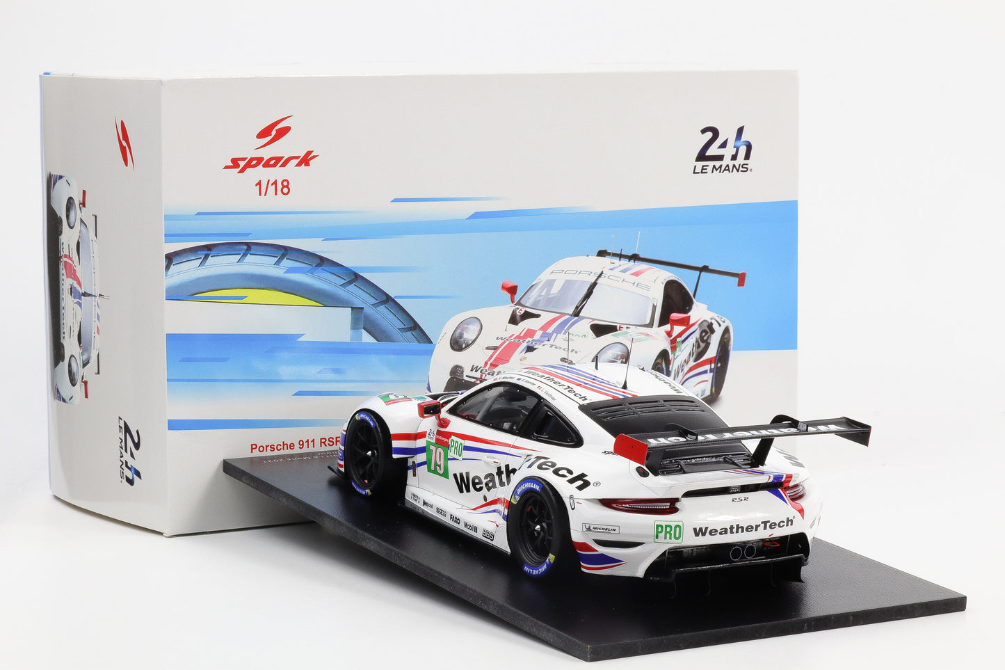 1:18 Spark Porsche 911 RSR-19 #19 24H Le Mans 2021 Weather Tech 18S700