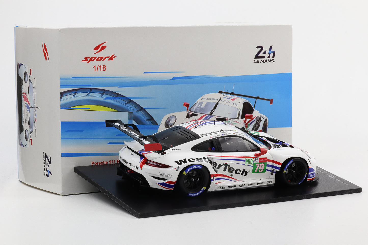 1:18 Spark Porsche 911 RSR-19 #19 24H Le Mans 2021 Weather Tech 18S700