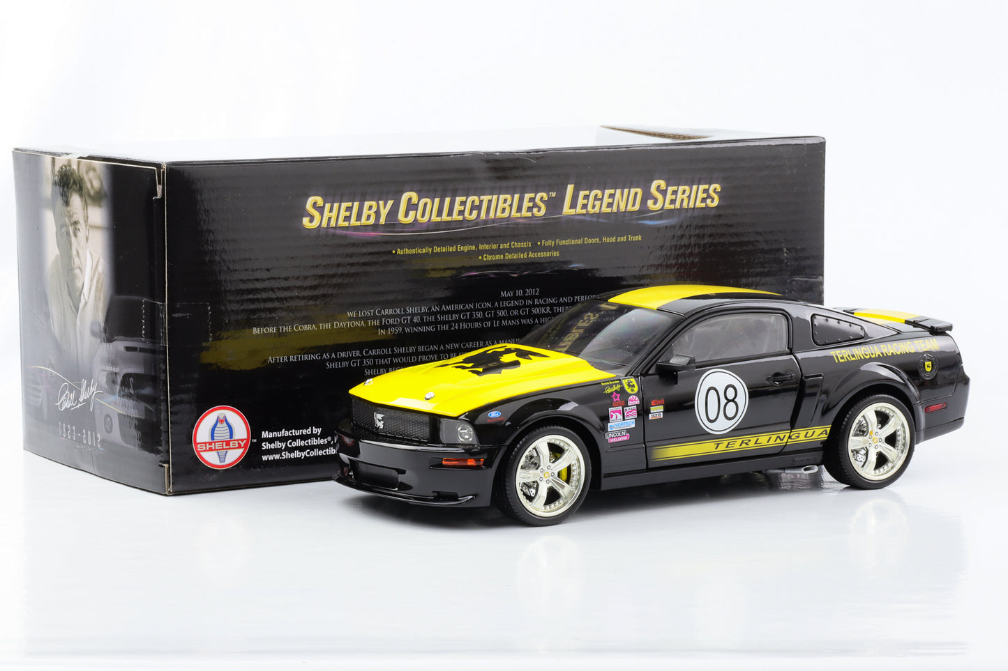 1:18 2008 Shelby Mustang Terlingua #08 schwarz-gelb Shelby Collectibles