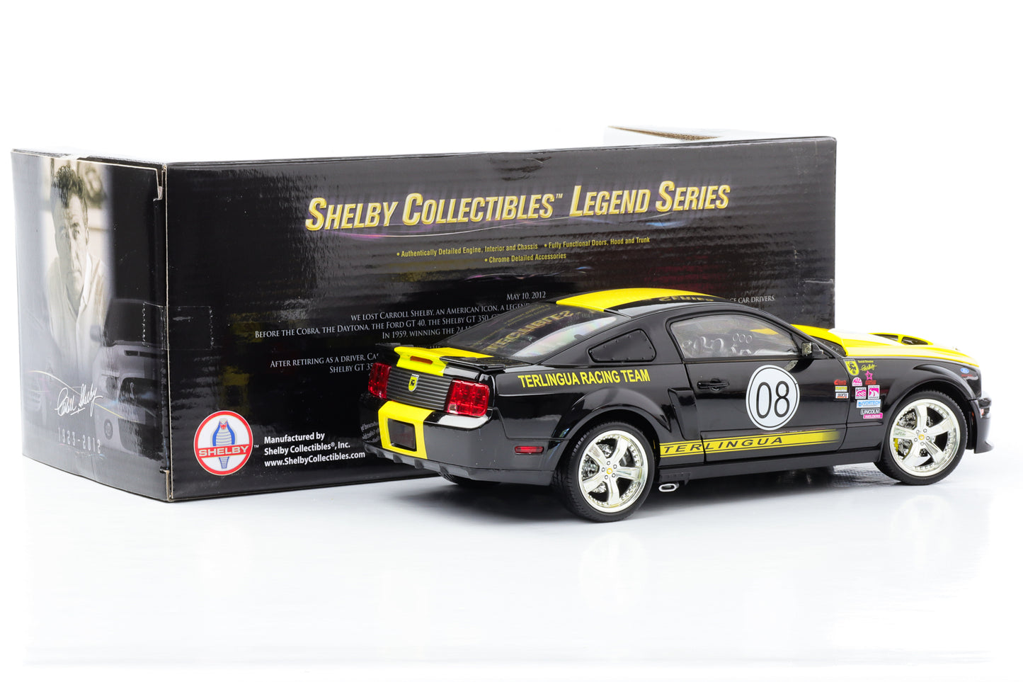 1:18 2008 Shelby Mustang Terlingua #08 schwarz-gelb Shelby Collectibles