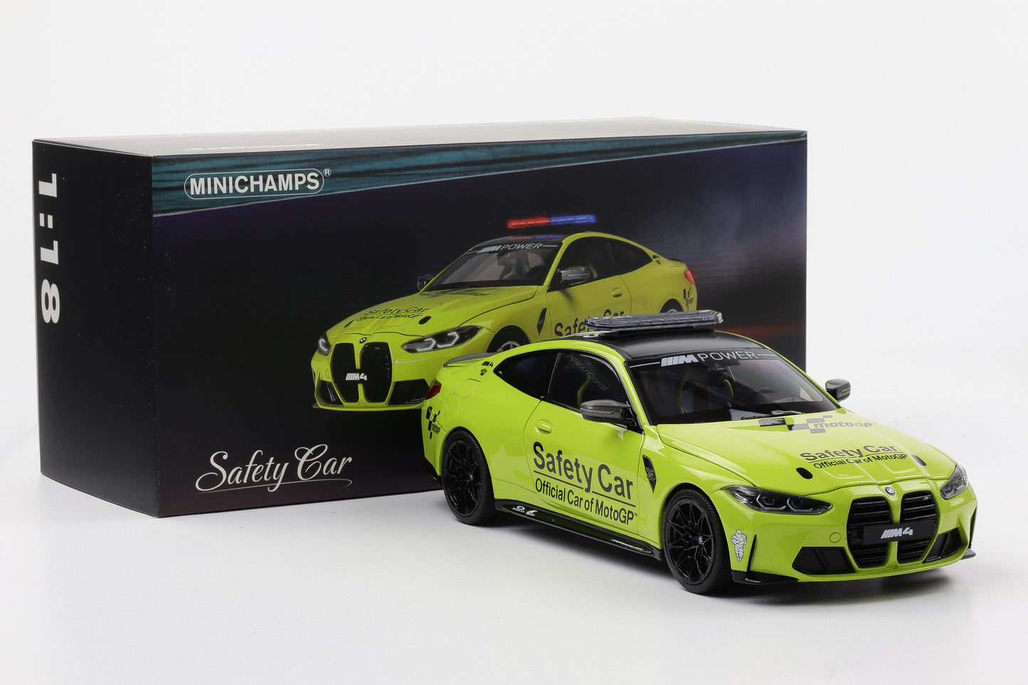 1:18 Minichamps BMW M4 G82 2020 Safety Car Sao Paulo Yellow full opening