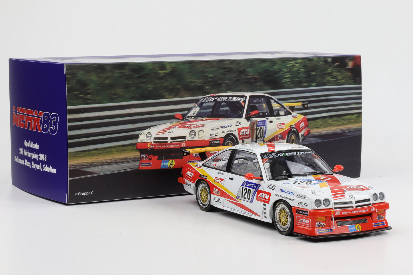 1:18 Werk83 Opel Manta B2 #120 Fuchsschwanz 24h Nürburgring 2018 Kiessling