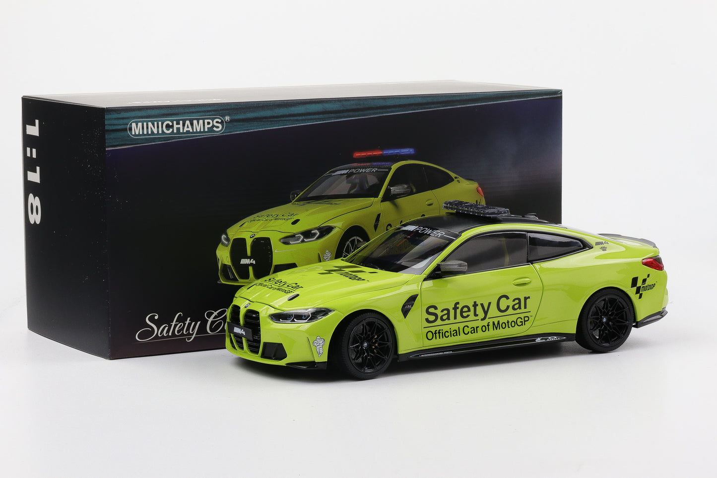 1:18 Minichamps BMW M4 G82 2020 Safety Car Sao Paulo Yellow full opening