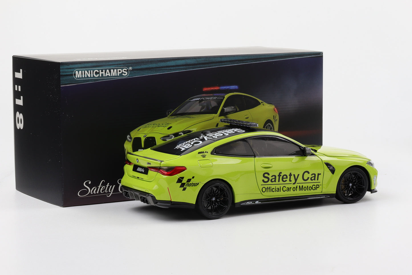 1:18 Minichamps BMW M4 G82 2020 Safety Car Sao Paulo Yellow full opening