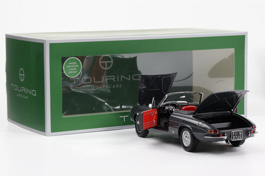 1:18 Touring Modelcars Alfa Romeo Duetto Spider 1966 dunkelgrau full opening