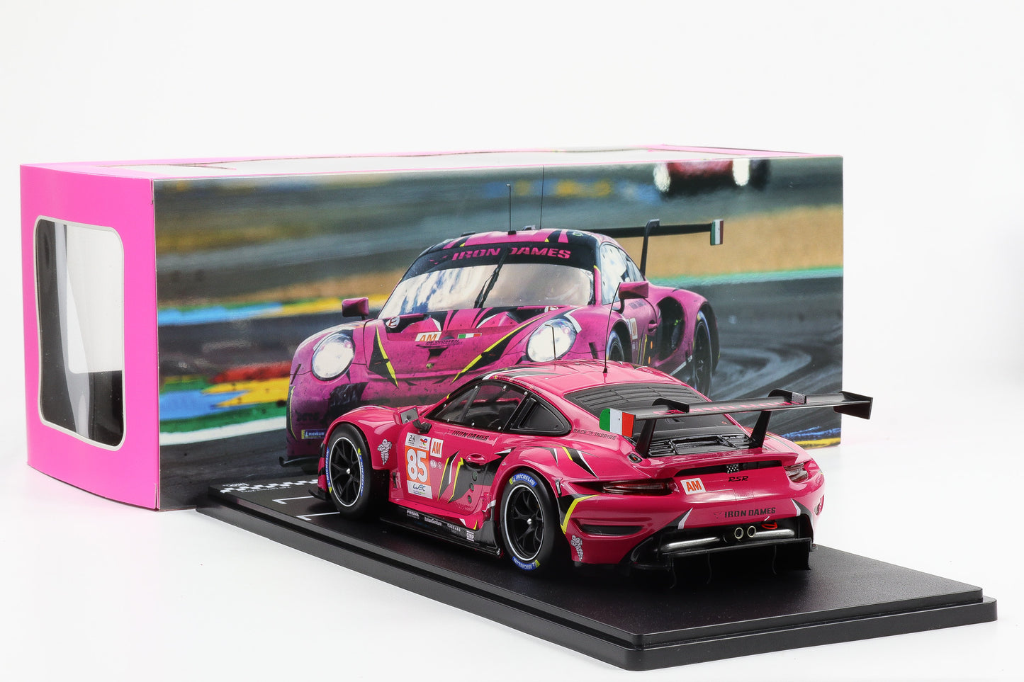1:18 Porsche 911 RSR #85 Iron Dames 24h LeMans 2023 Bovy Gatting Frey 1:18 Ixo