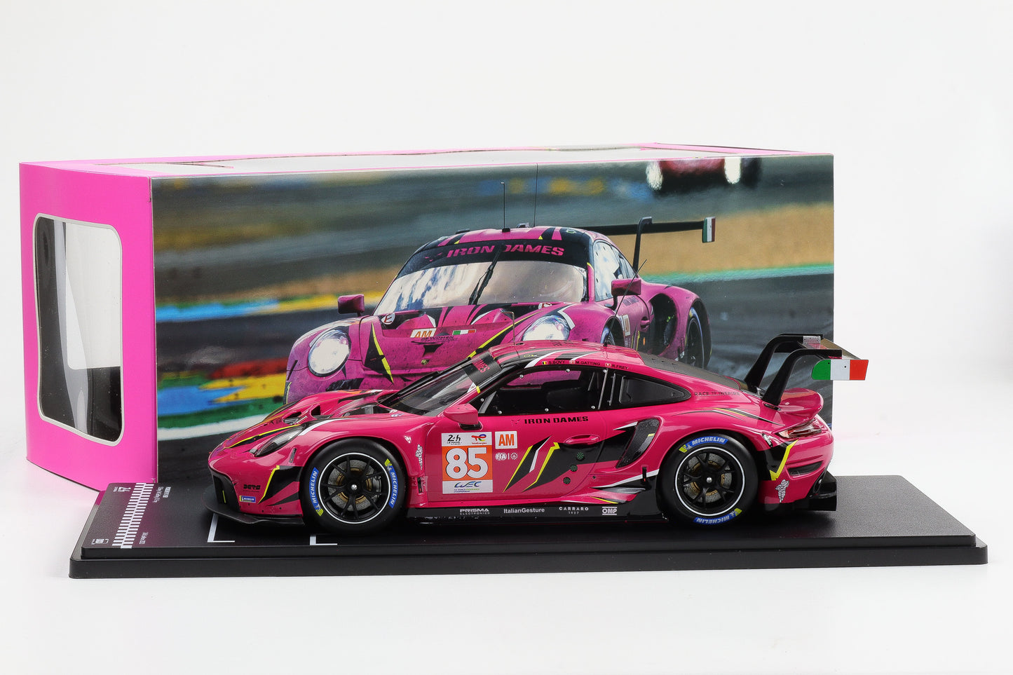1:18 Porsche 911 RSR #85 Iron Dames 24h LeMans 2023 Bovy Gatting Frey 1:18 Ixo