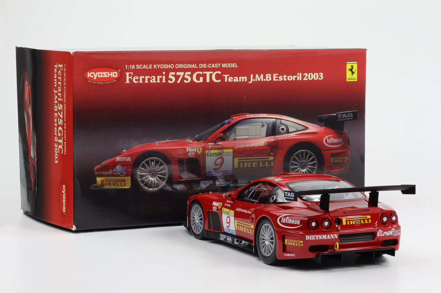 1:18 Kyosho Ferrari 575 GTC Team J.M.B. Estoril 2003 08393B