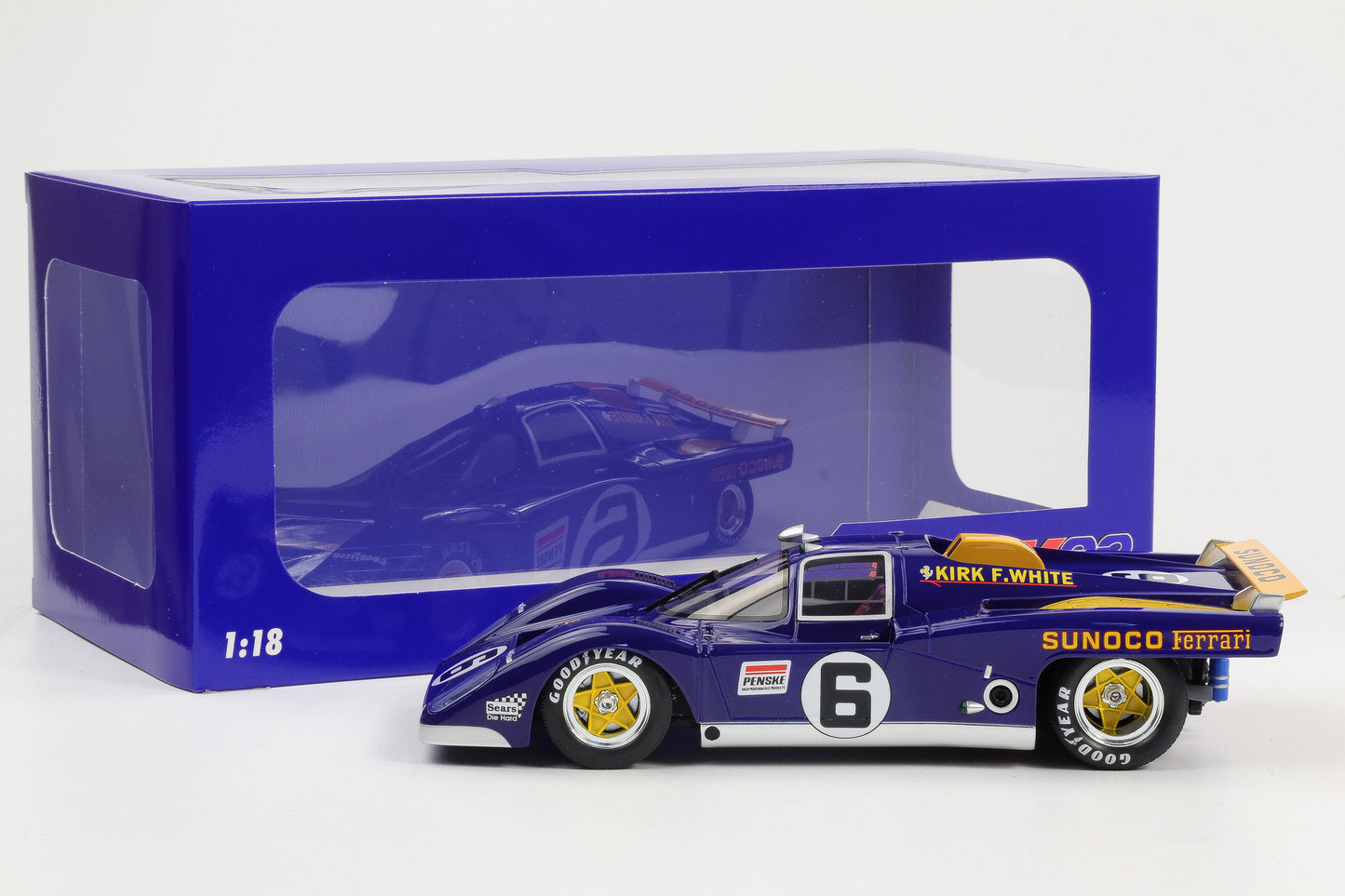 1:18 Werk83 Ferrari 512M Sunoco #6 3rd 24h Daytona 1971 Donohue Hobbs Resin