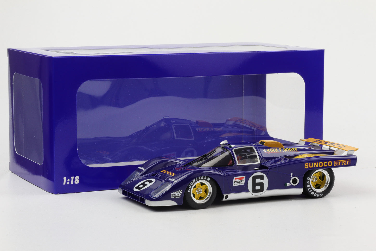1:18 Werk83 Ferrari 512M Sunoco #6 3rd 24h Daytona 1971 Donohue Hobbs Resin
