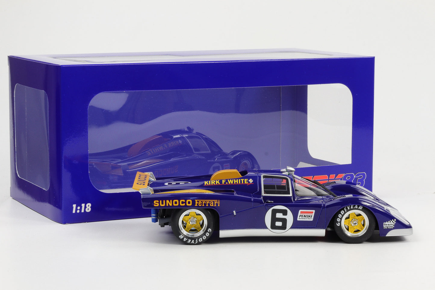 1:18 Werk83 Ferrari 512M Sunoco #6 3rd 24h Daytona 1971 Donohue Hobbs Resin