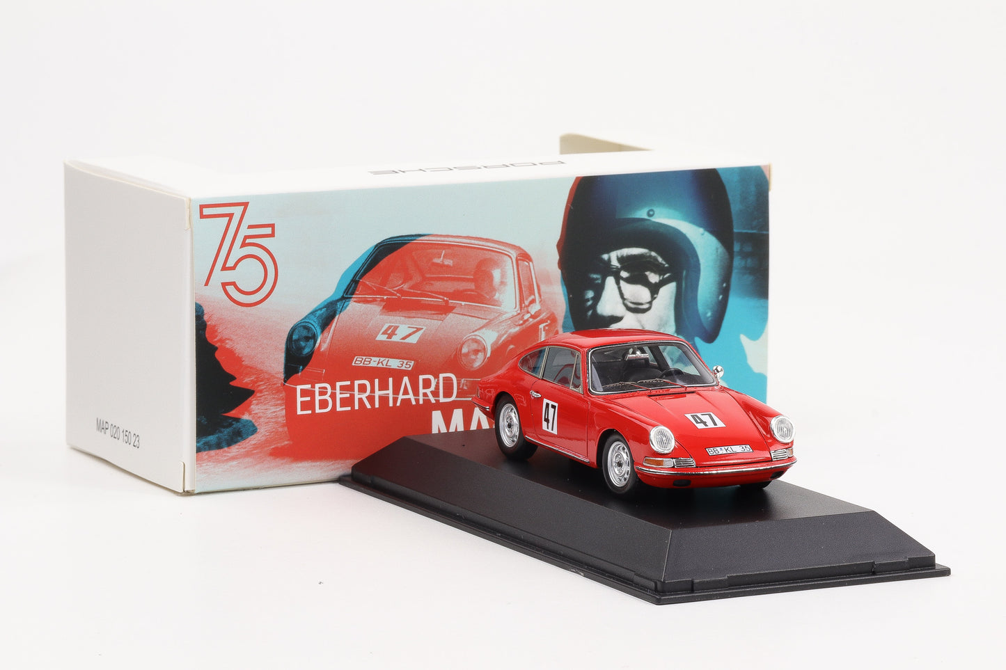 1:43 Spark Porsche 911 2.0 #47 1966 Eberhard Mahle rot Museum MAP