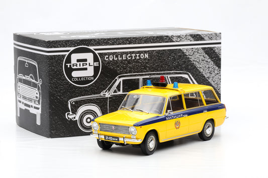 1:18 Triple9 Lada 2102 USSR Police 1972 T9-1800233