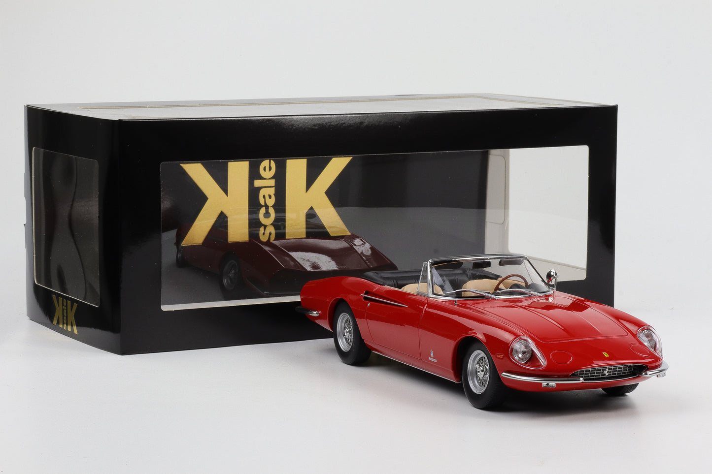 1:18 KK-Scale Ferrari 365 V12 California Spyder Pininfarina 1966 rot diecast