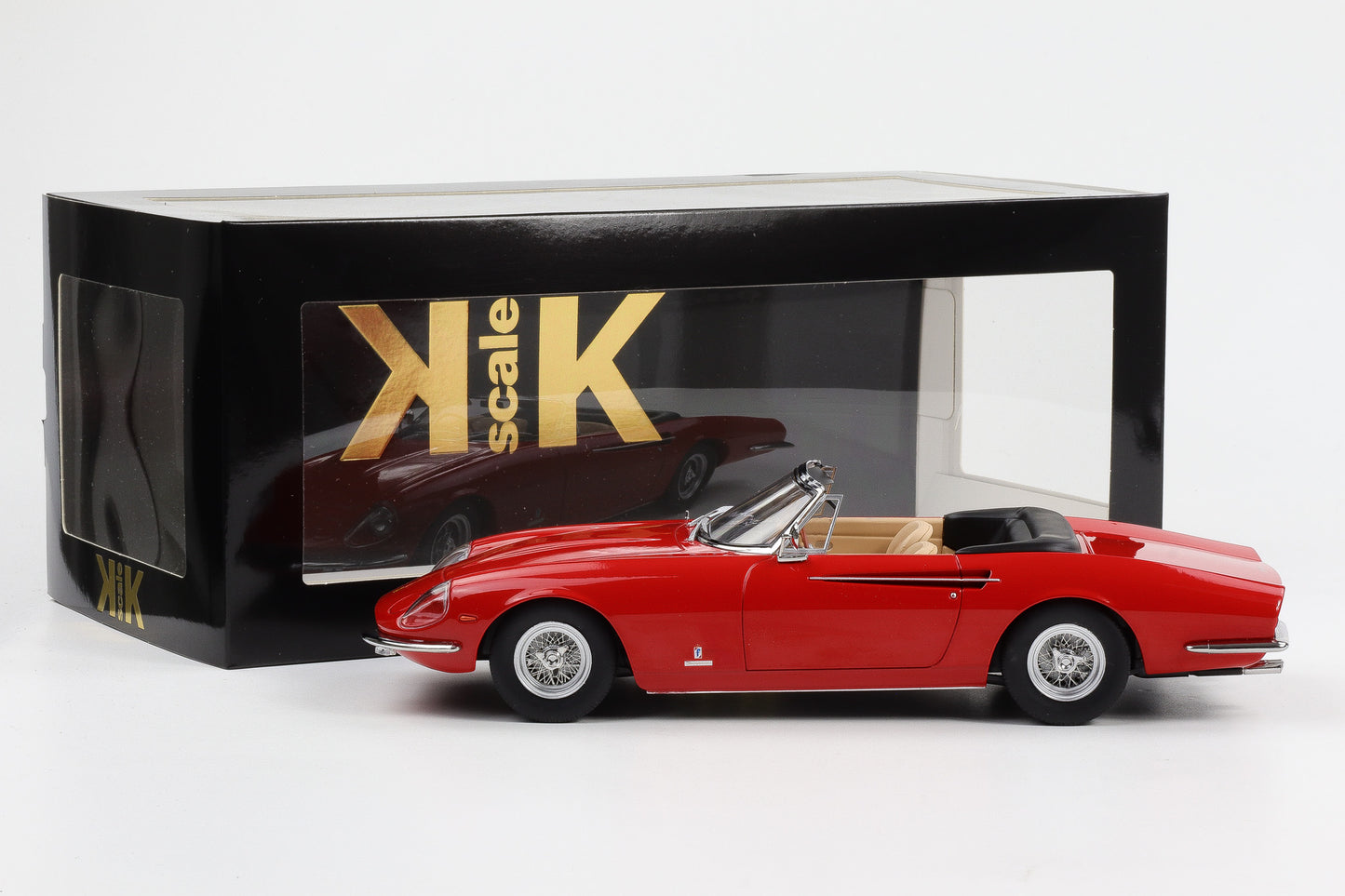 1:18 KK-Scale Ferrari 365 V12 California Spyder Pininfarina 1966 rot diecast