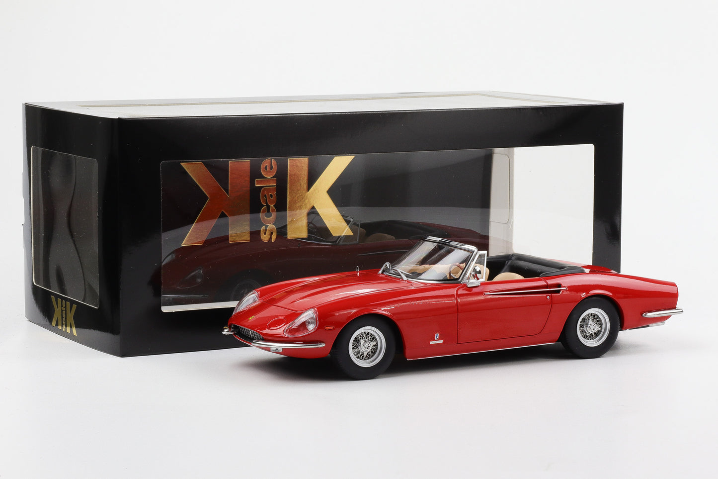1:18 KK-Scale Ferrari 365 V12 California Spyder Pininfarina 1966 rot diecast