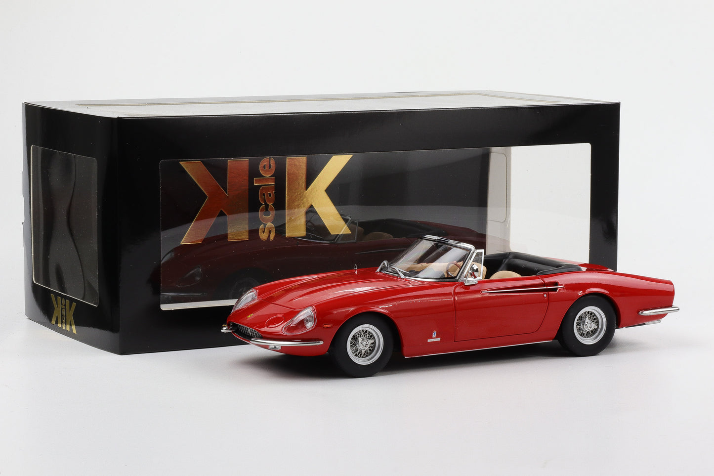 1:18 KK-Scale Ferrari 365 V12 California Spyder Pininfarina 1966 rot diecast