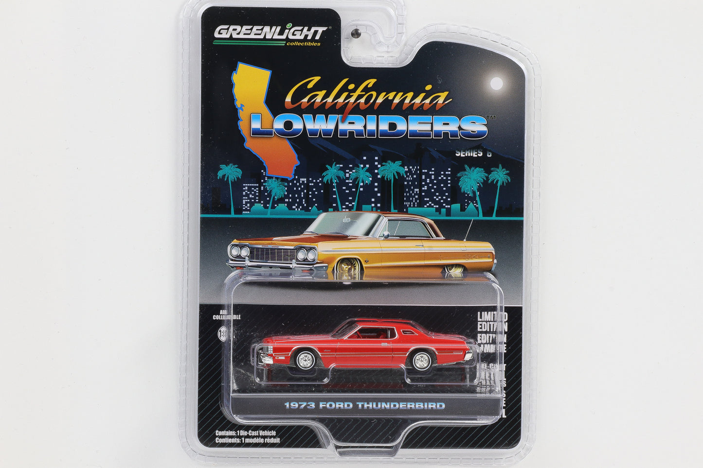 1:64 Greenlight 1973 Ford Thunderbird rot California Lowriders Series 6