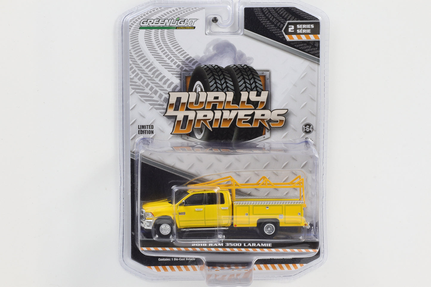 1:64 Greenlight 2018 RAM 3500 Laramie gelb Dually Drivers Series 2