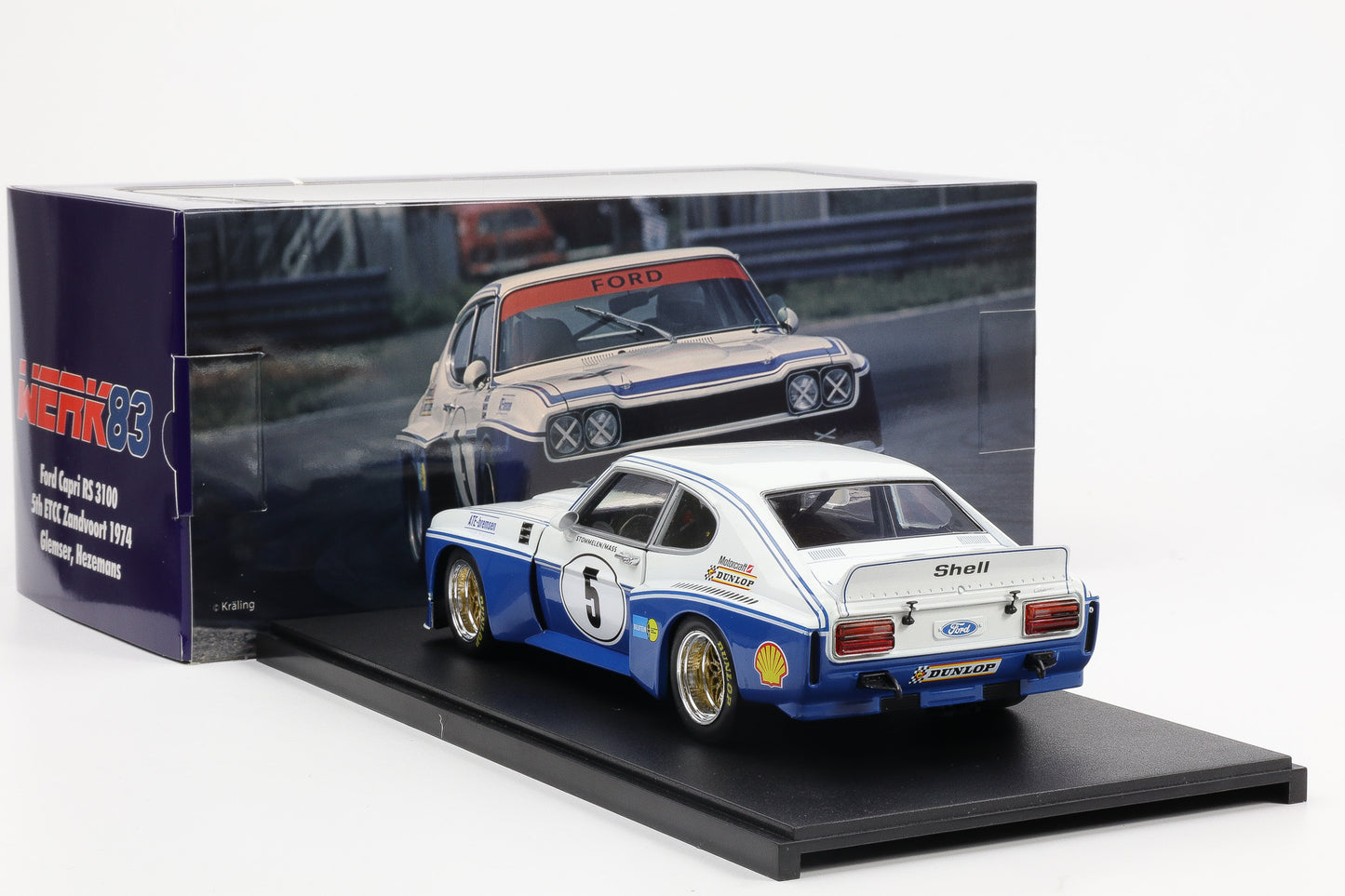 1:18 Ford Capri RS 3100 #5 5th ETCC Zandvoort 1974 Stommelen Mass Werk83 diecast
