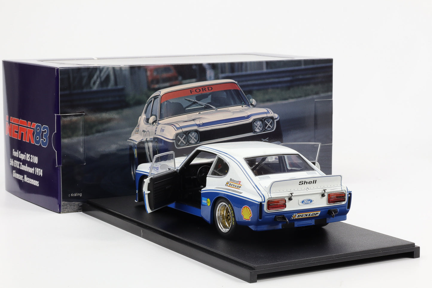 1:18 Ford Capri RS 3100 #5 5th ETCC Zandvoort 1974 Stommelen Mass Werk83 diecast