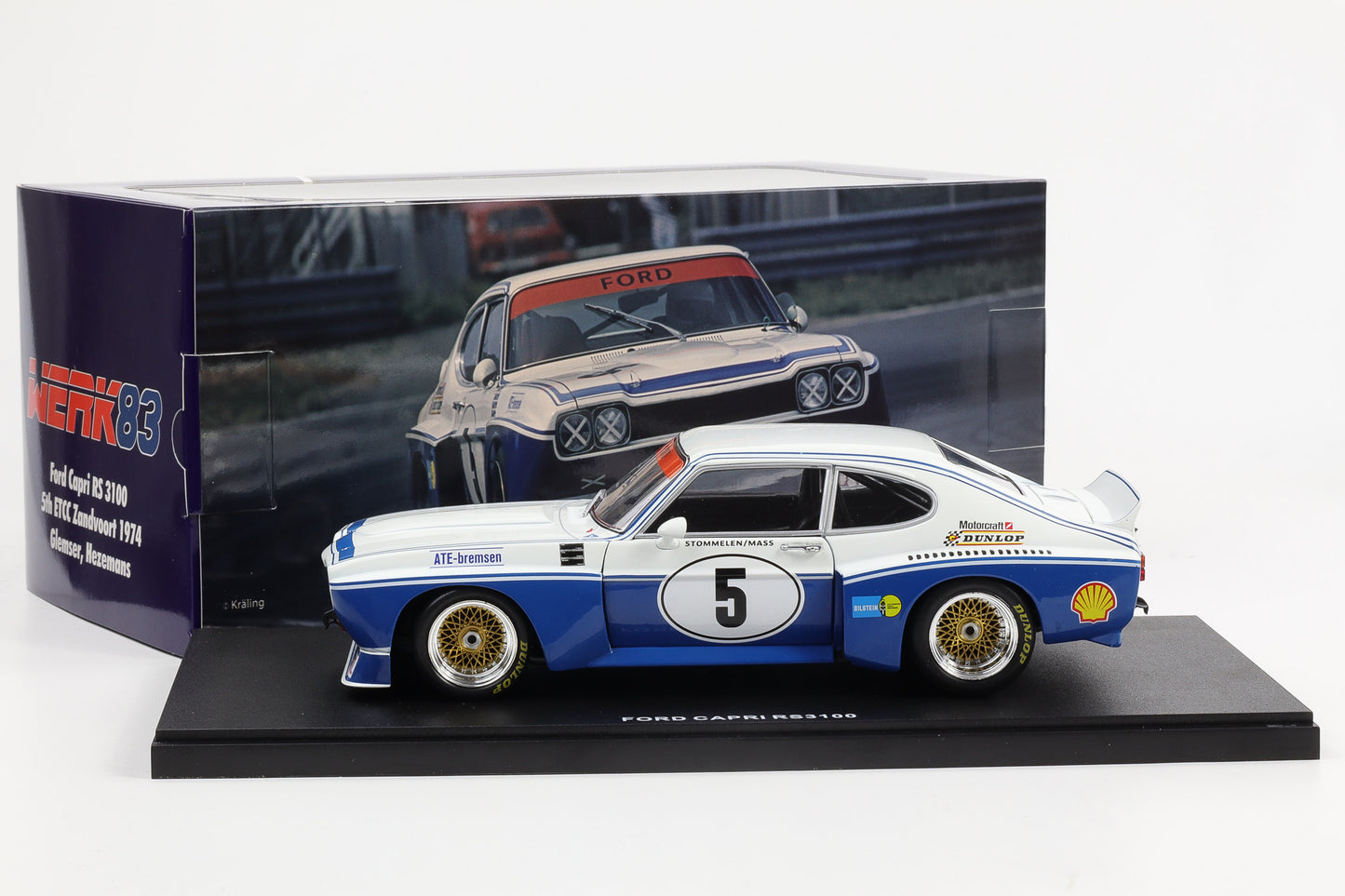 1:18 Ford Capri RS 3100 #5 5th ETCC Zandvoort 1974 Stommelen Mass Werk83 diecast