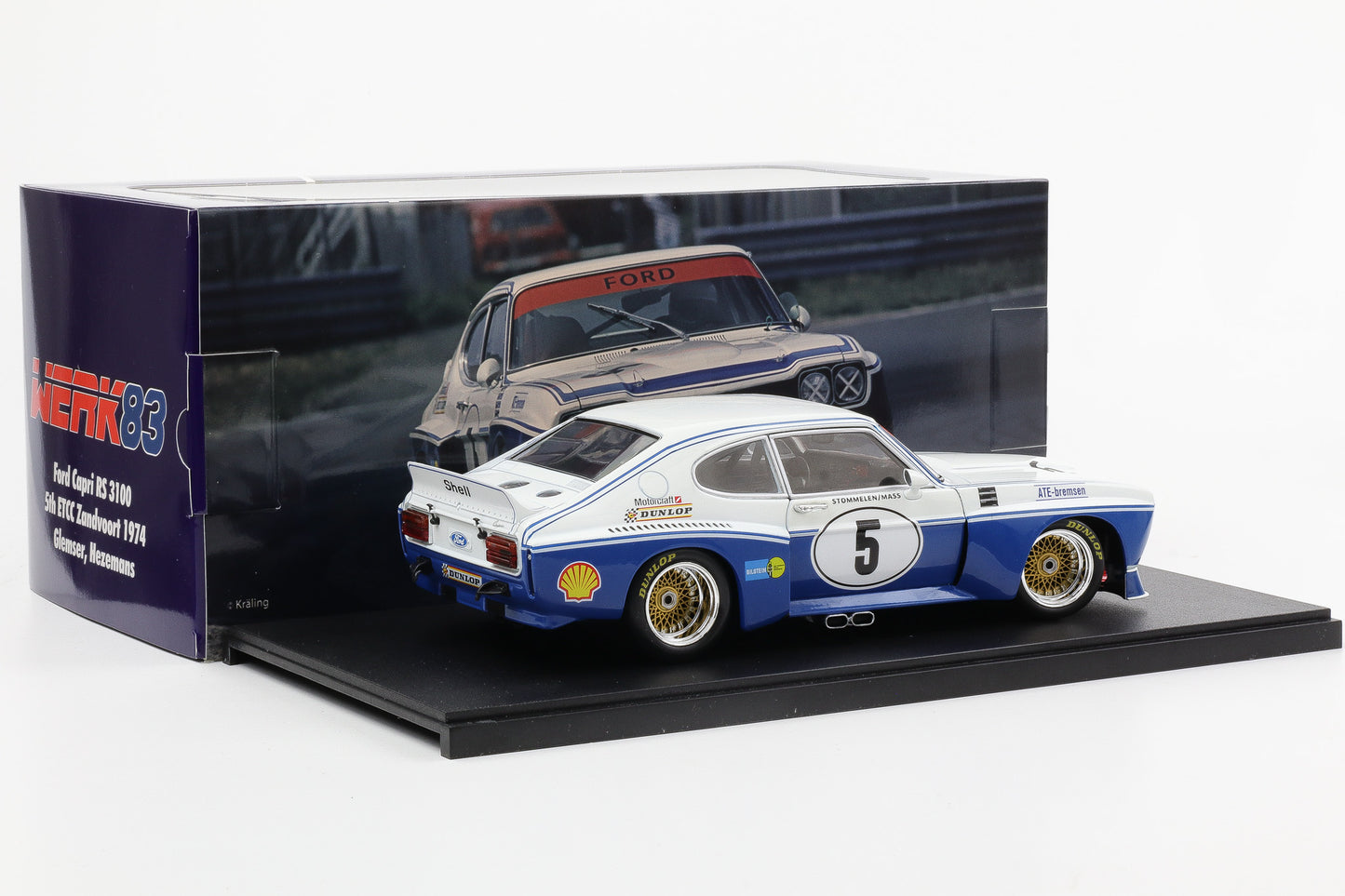 1:18 Ford Capri RS 3100 #5 5th ETCC Zandvoort 1974 Stommelen Mass Werk83 diecast