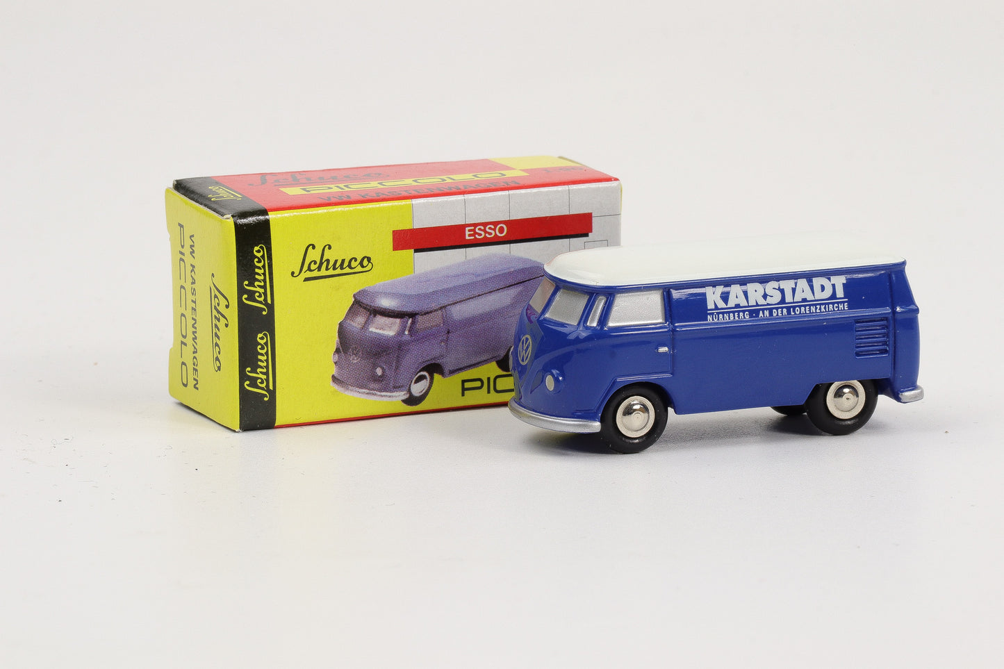 1:90 Schuco Piccolo VW T1 Bus Bulli Karstadt Nürnberg blau Art.Nr. 77400-B